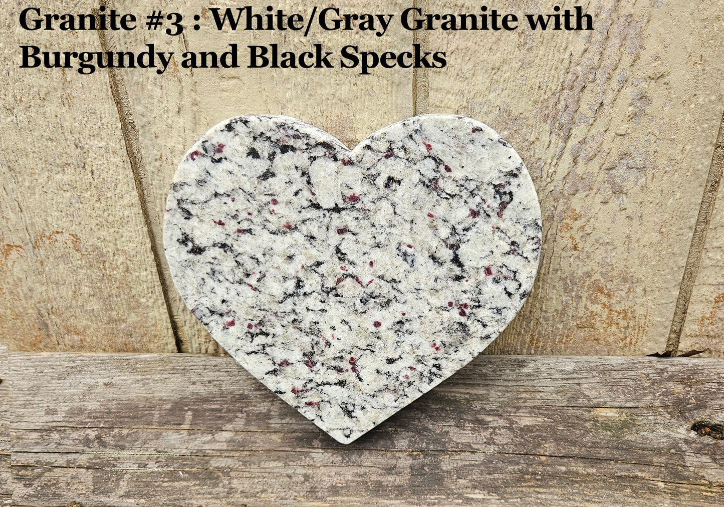 Granite Heart Shaped Wedding Garden Stone