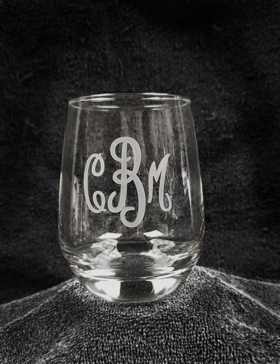 Monogrammed Wine Glass, Gift for Family, Couple's Gift