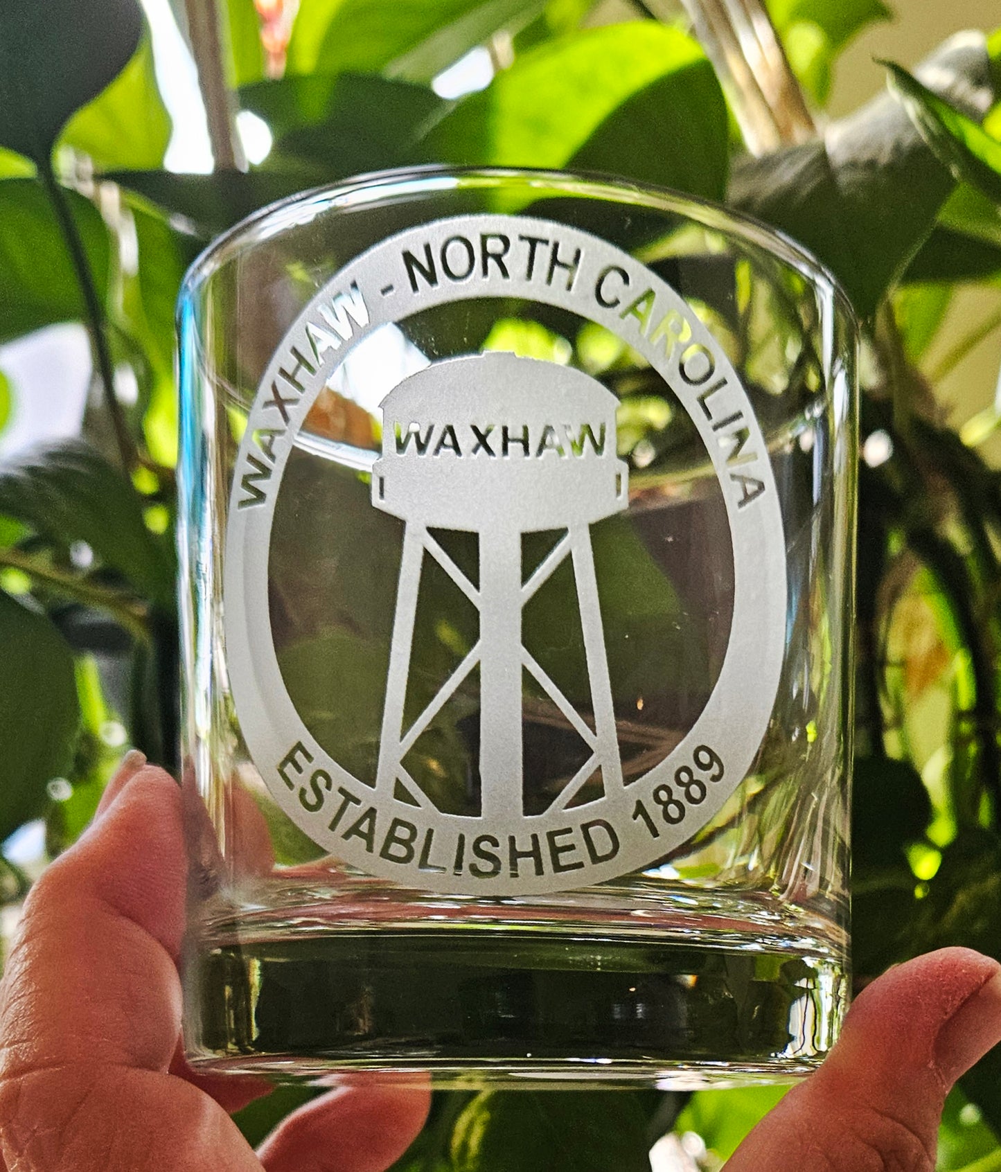 Waxhaw Water Tower Whiskey Glass