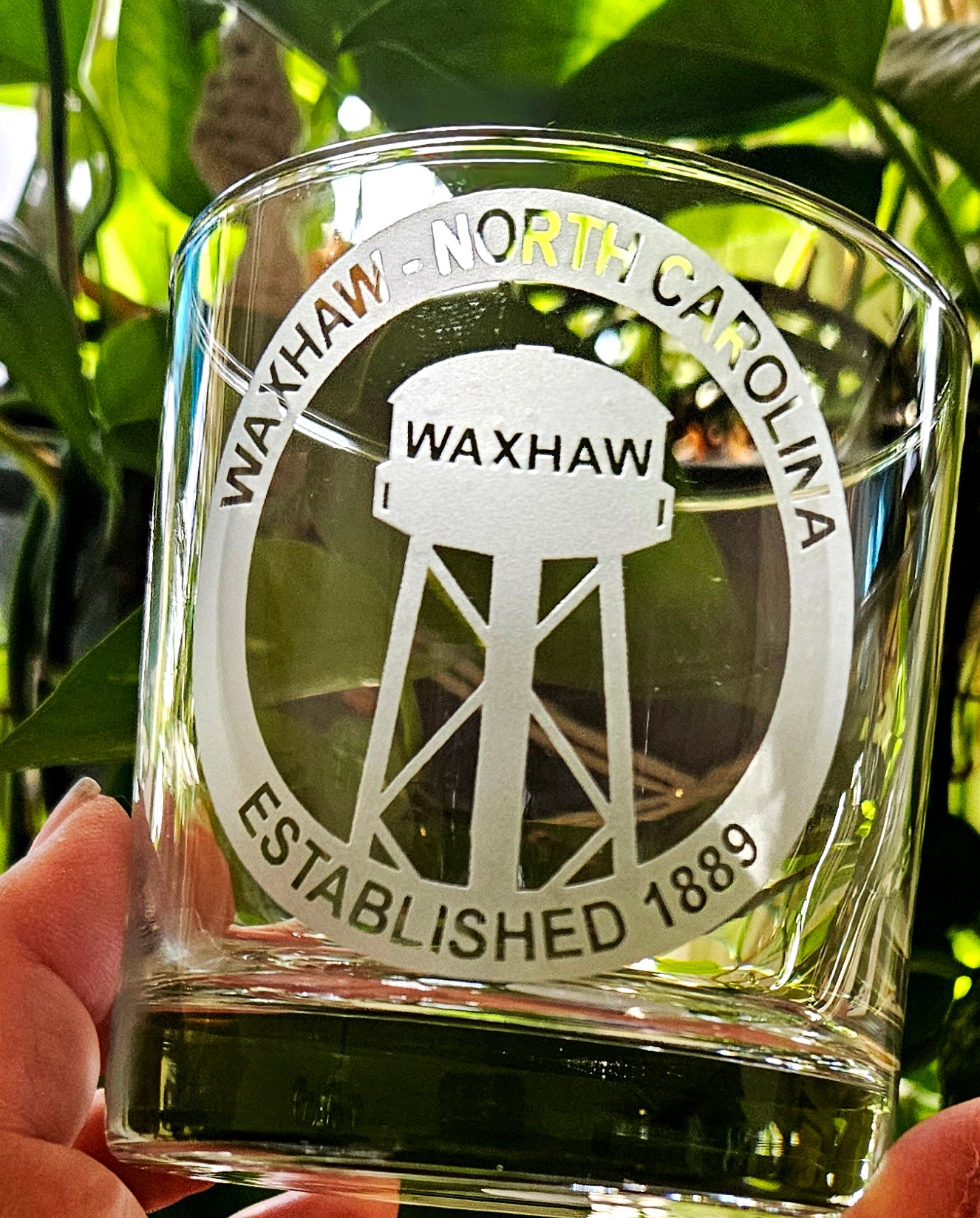 Waxhaw Water Tower Whiskey Glass