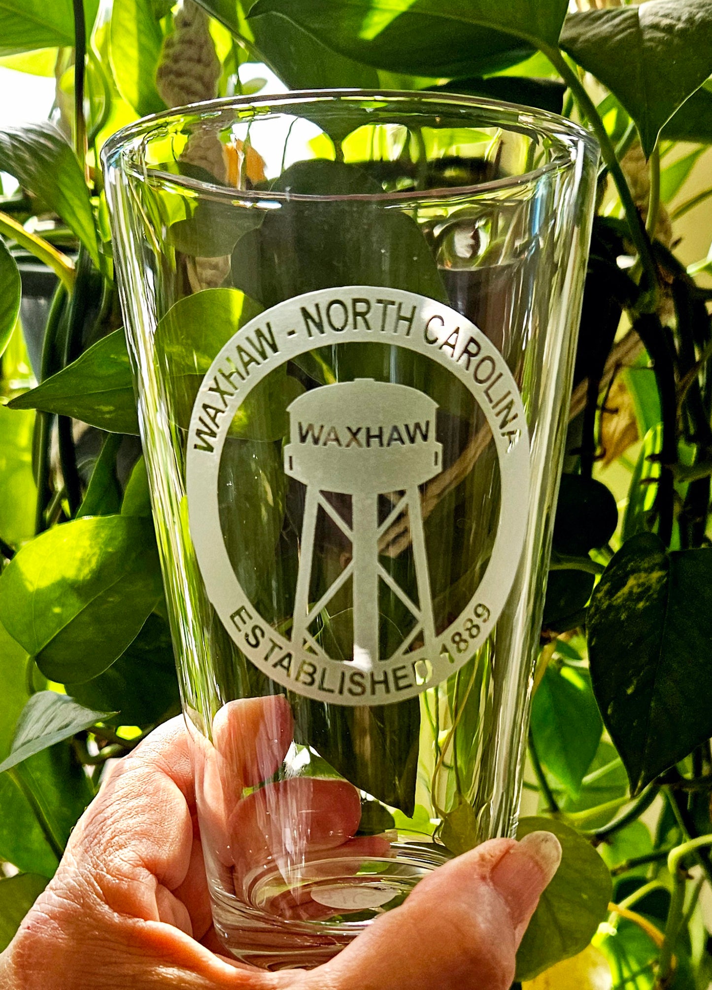 Waxhaw Water Tower Pint Glass, Christmas Gift for Dad