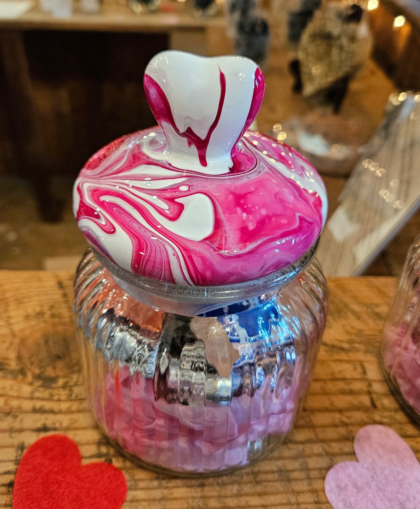 Handpainted Heart Jar