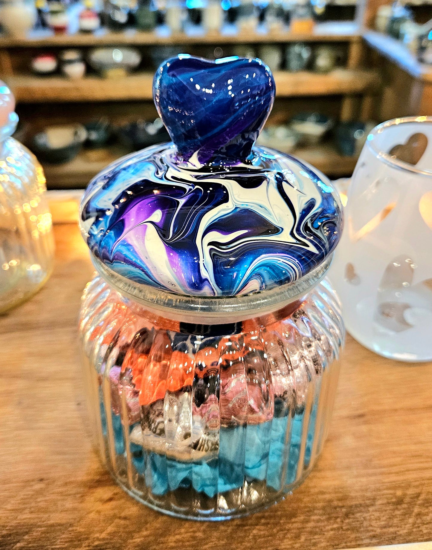 Handpainted Heart Jar