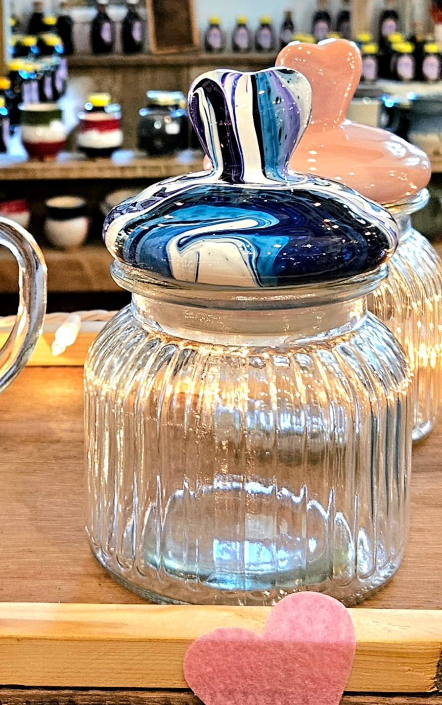 Handpainted Heart Jar