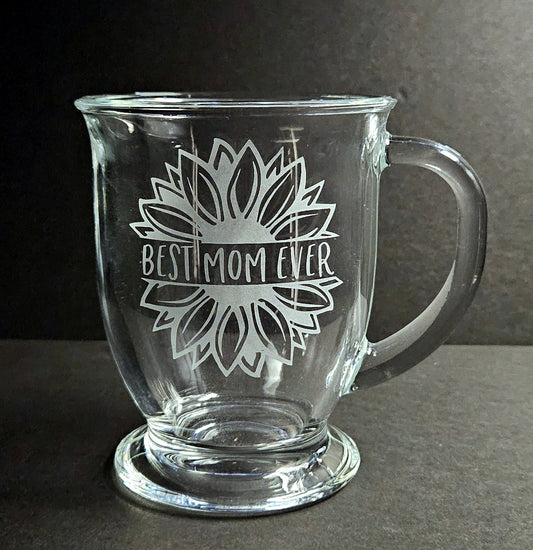 Best Mom Glass Mug, Fun Gift for Mom, Mother's Day