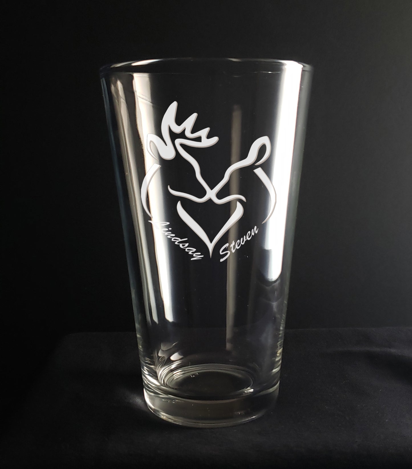 Valentines Day, Lovers, Sweethearts w/ Deer Images Engraved Glasses, Whiskey, Wine, Pint and Cafe Mug