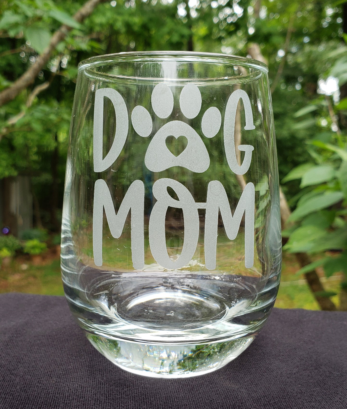 Dog Mom Wine Glass