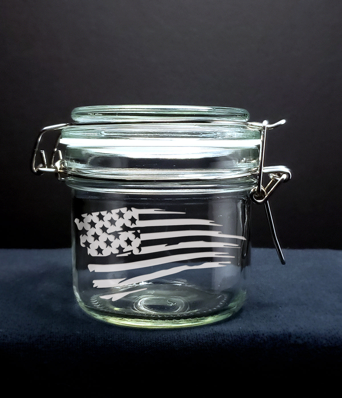 Engraved Large Glass Biscuit Jar