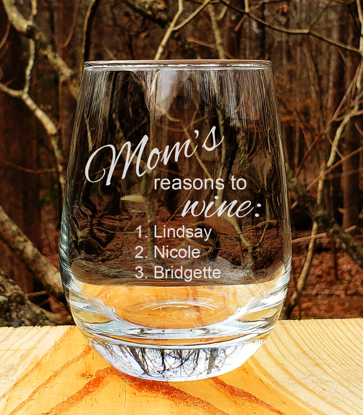 Mom's Reasons to Wine Glass, Personalized, Mom Wine Glass, Mother's Day, Birthday Gift for Mom, Funny Wine Glass, Gift from Kids