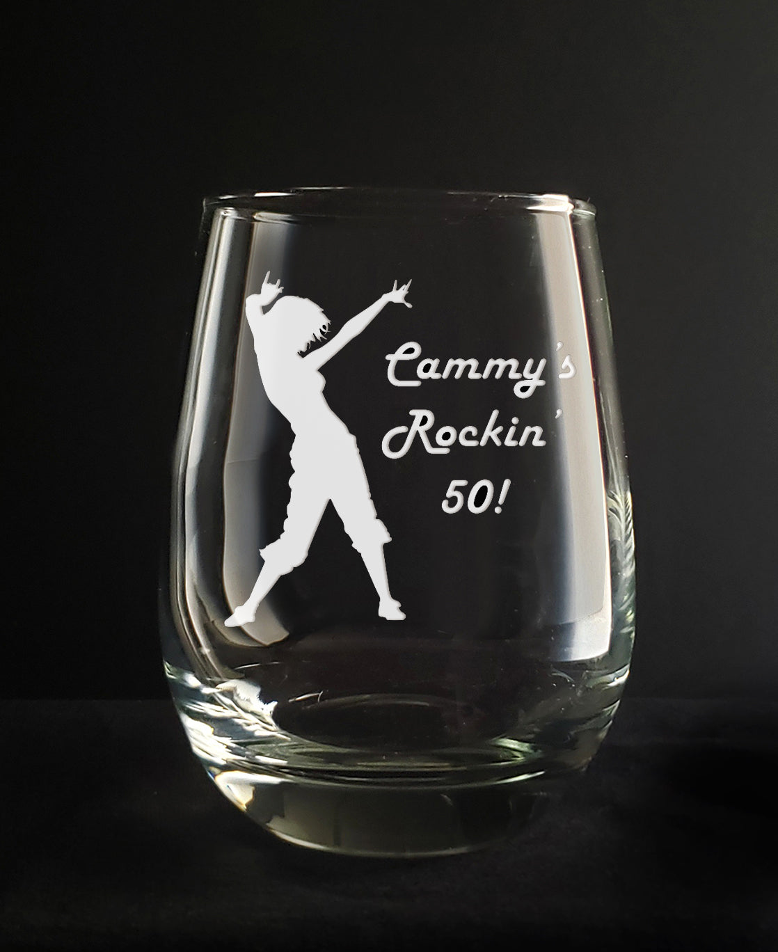 Rockin' Birthday Wine Glass, Birthday Glass, Birthday Glass for Mom, Friend Birthday Gift