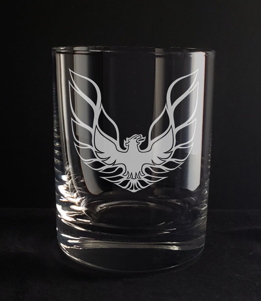 Trans Am Whiskey Glass, Rocks Glass, Father's Day, Gift for Dad