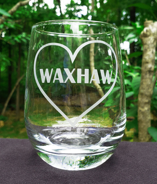 Waxhaw Engraved Wine Glass